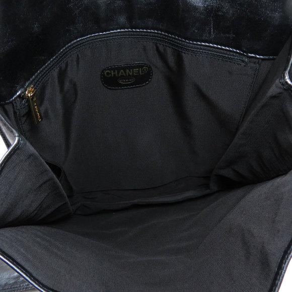 Chanel Logo Gold Hardware Shoulder Bag Calf Black - Picture 5 of 9